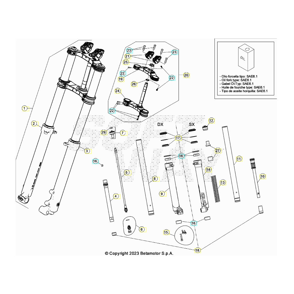 Beta EVO200 Factory 24 Gabel