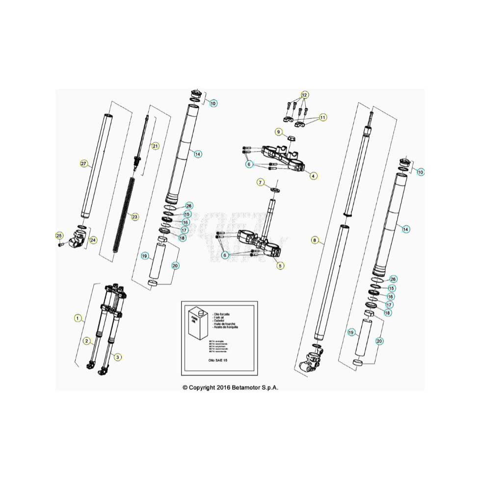 Beta RR125 LC R 24 Gabel
