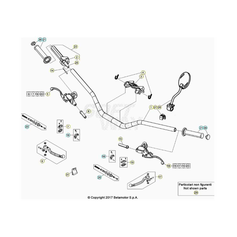 Beta  EVO125 Factory 24 Lenker/Armaturen