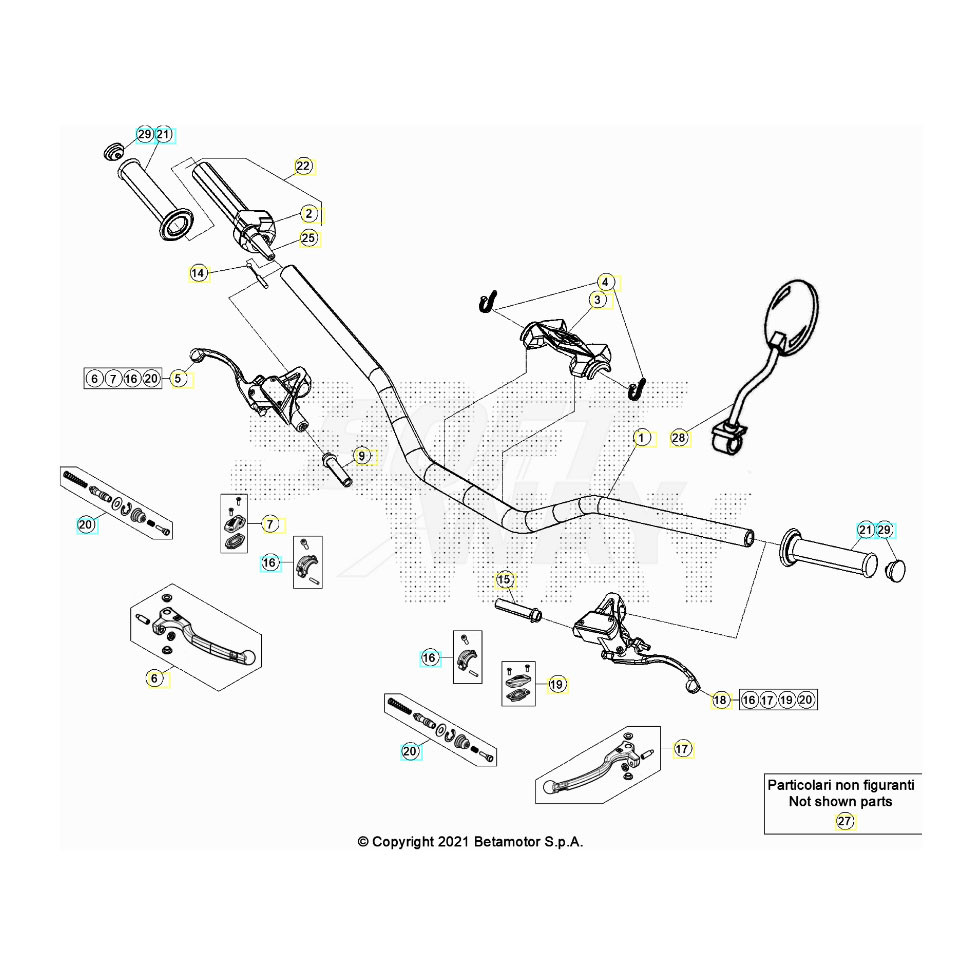 Beta EVO200 Factory 24 Lenker/Armaturen