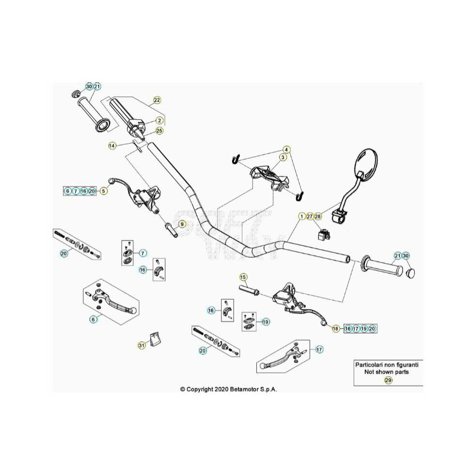 Beta EVO300 Factory 4T 23 Lenker/Armaturen