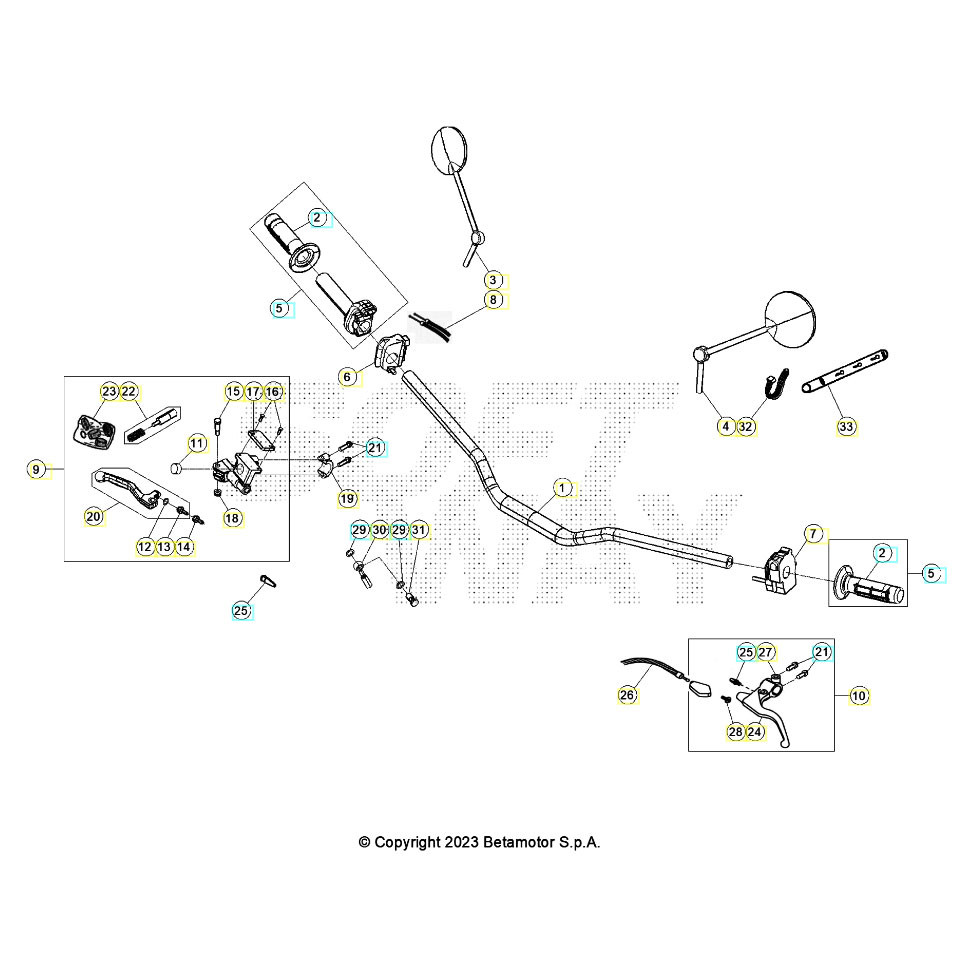 Beta RR125 LC T 23 Lenker/Armaturen