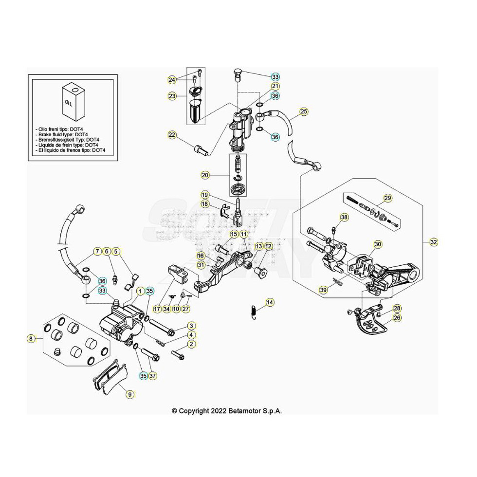 Beta EVO300 Factory 24 Bremsen