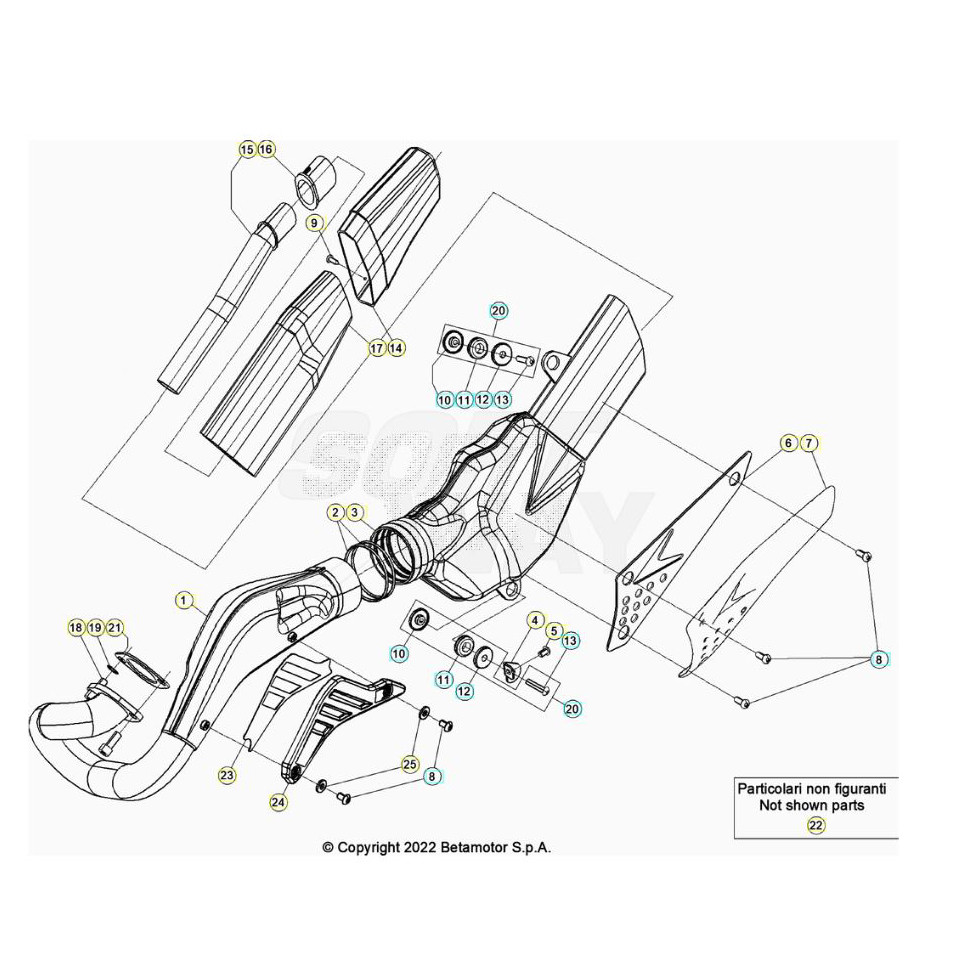 Beta  EVO125 Factory 24 Auspuffsystem