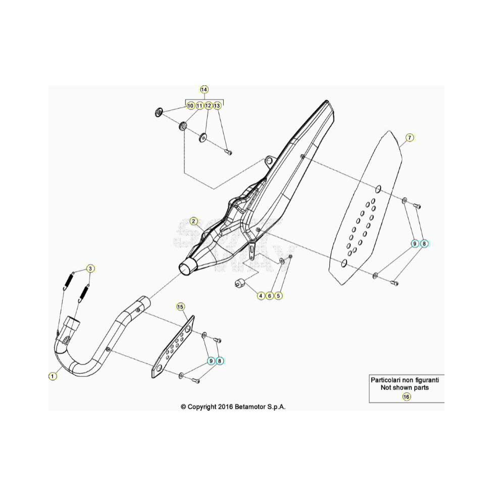 Beta EVO300 4T 22 Auspuffsystem