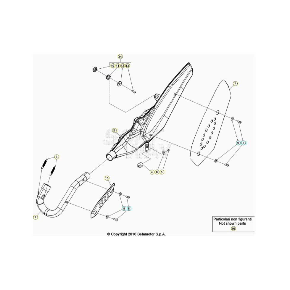 Beta EVO300 Factory 4T 23 Auspuffsystem
