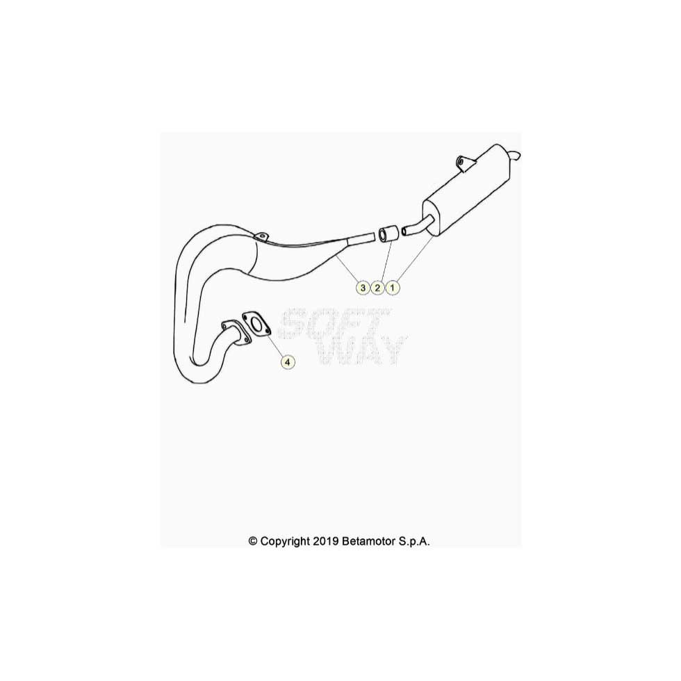 Beta EVO80 Junior 23 Auspuffsystem