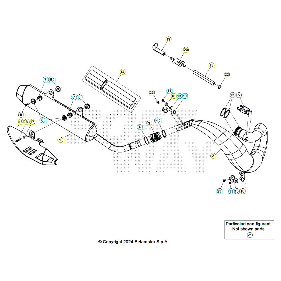 Beta RR250 26 Auspuffsystem