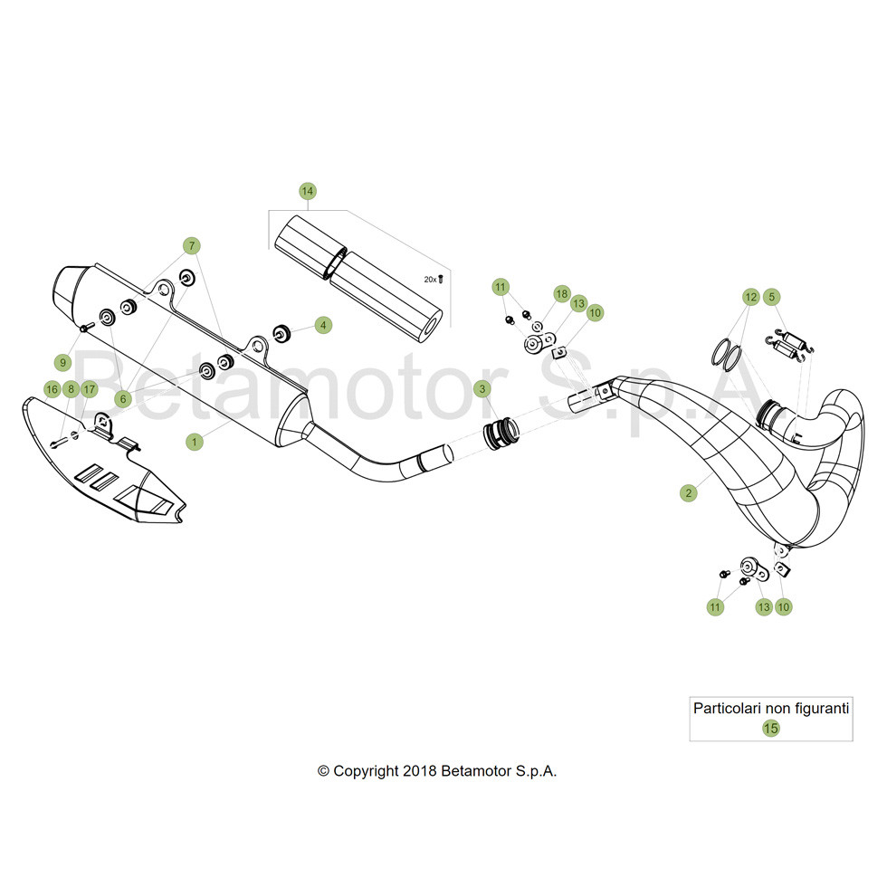 Beta RR250RC 19 Auspuffsystem