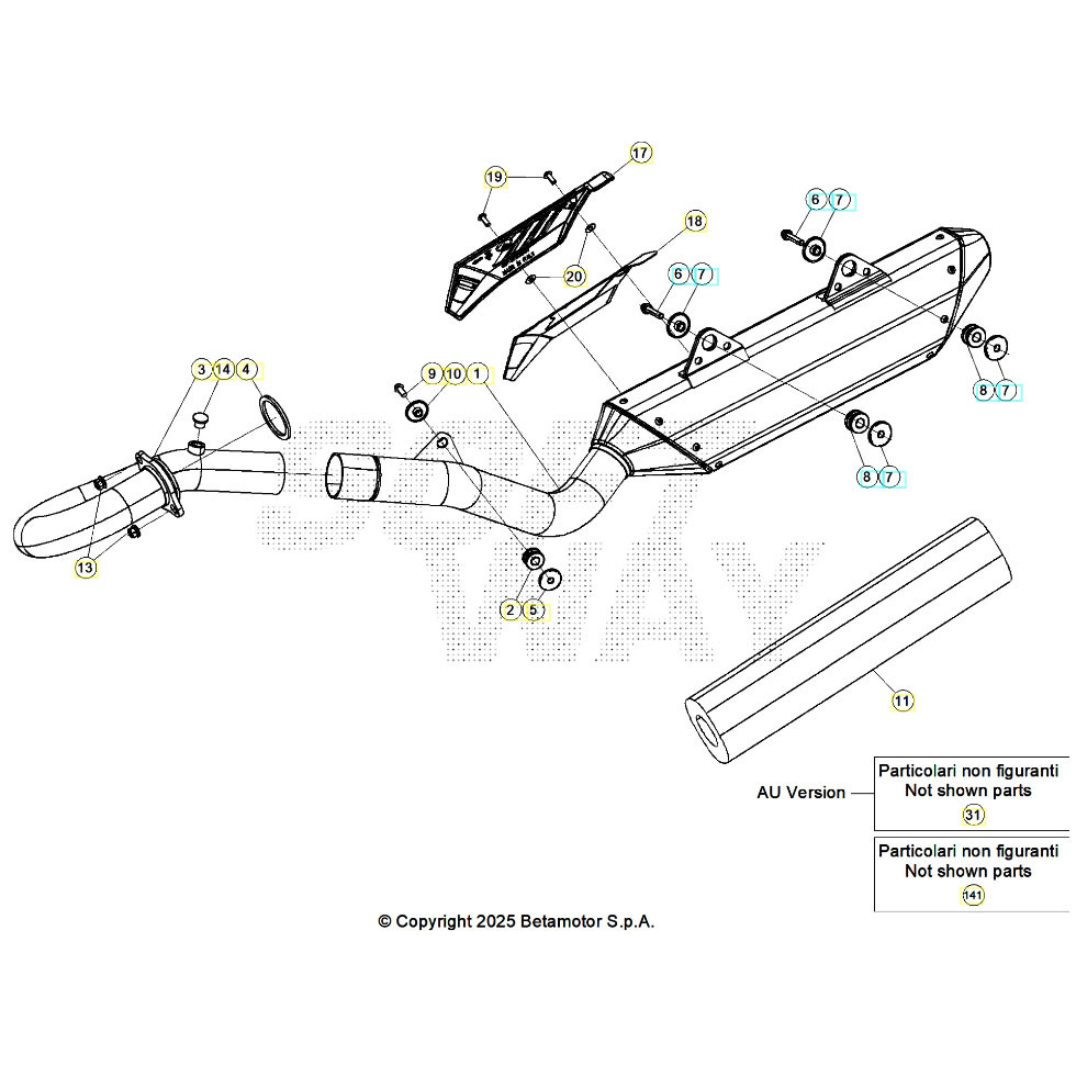 Beta RR430 26 Auspuffsystem