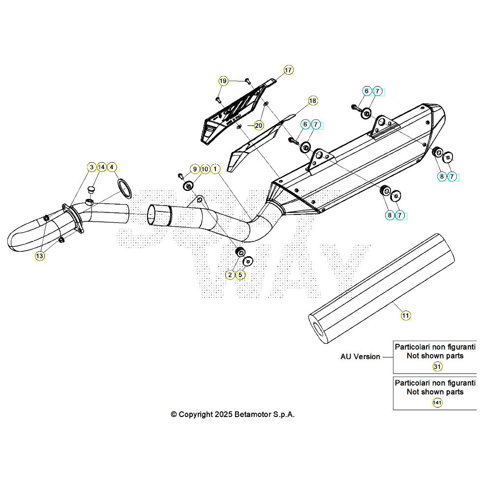 Beta RR480 26 Auspuffsystem
