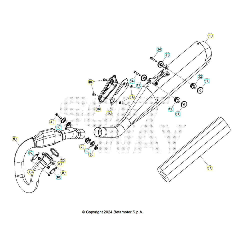 Beta RX450 26 Auspuffsystem