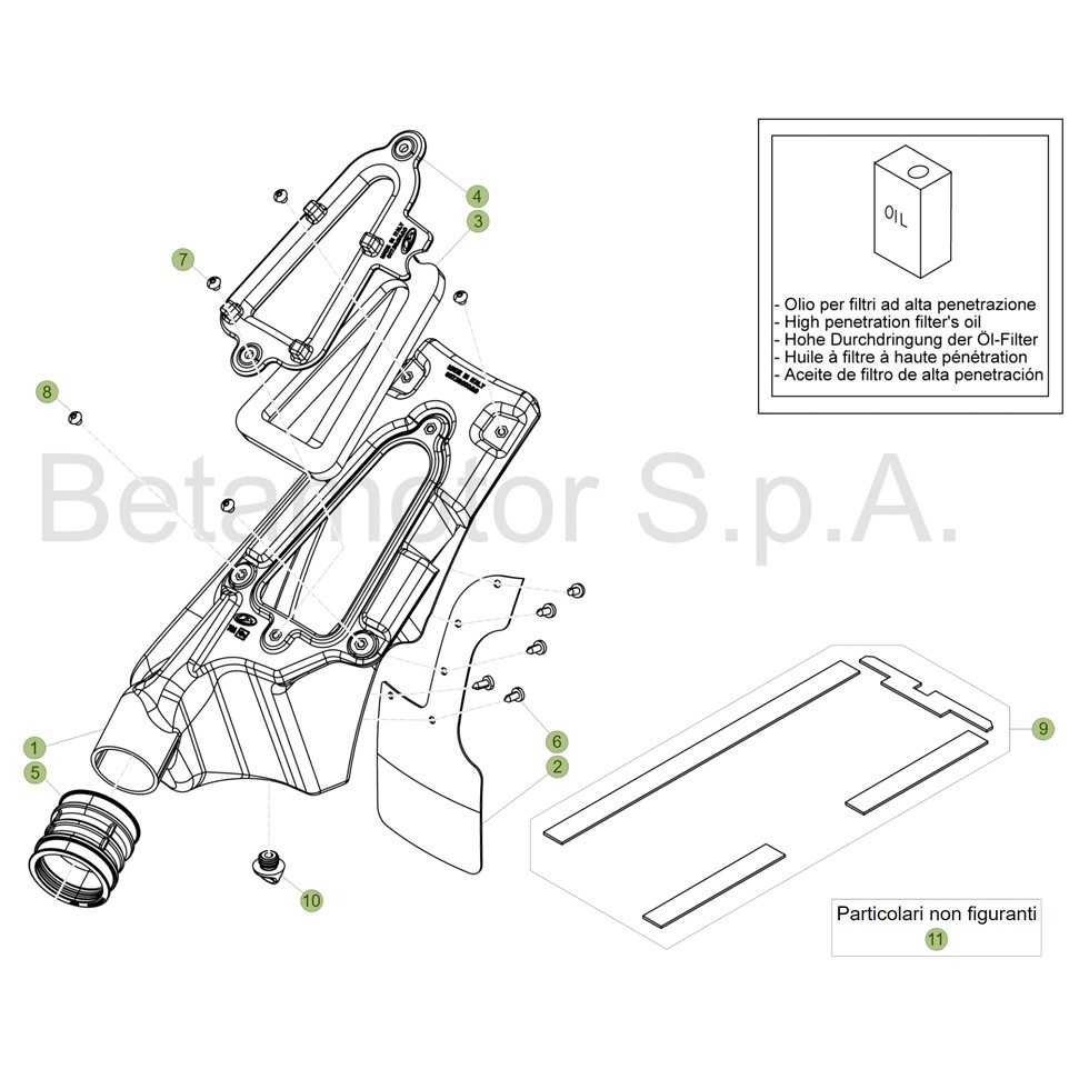 Beta EVO250 18 Luftfilterkasten