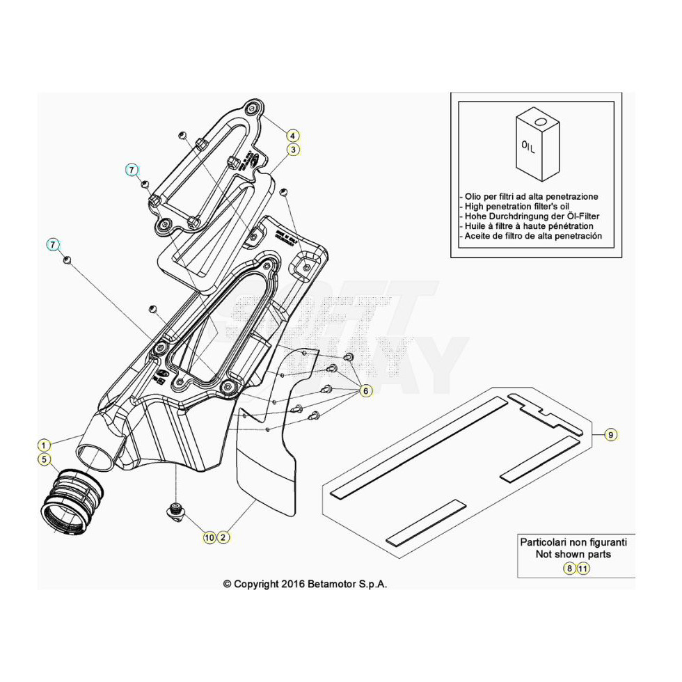Beta EVO300 2T 25 Luftfilterkasten