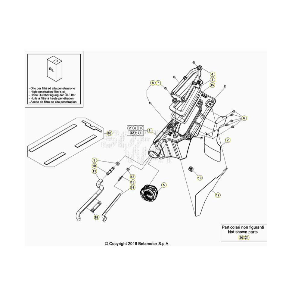 Beta EVO300 4T 22 Luftfilterkasten