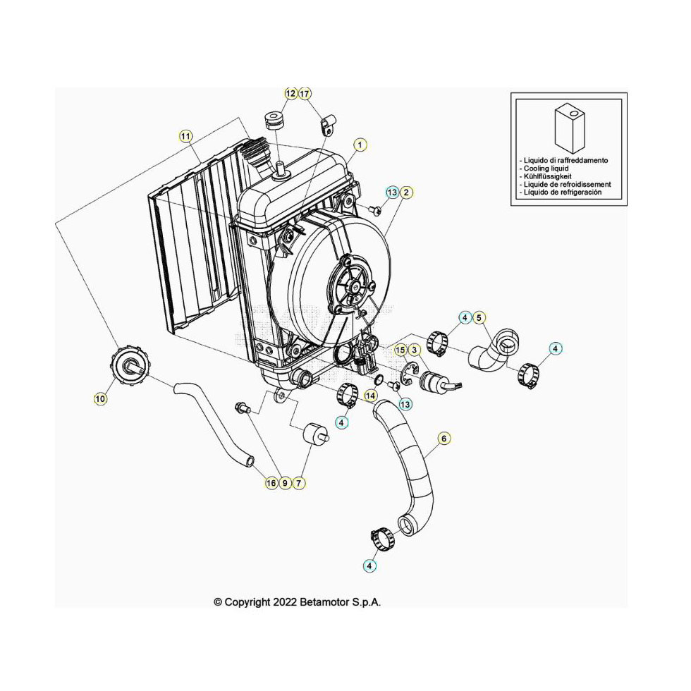 Beta EVO250 25 Kühlsystem