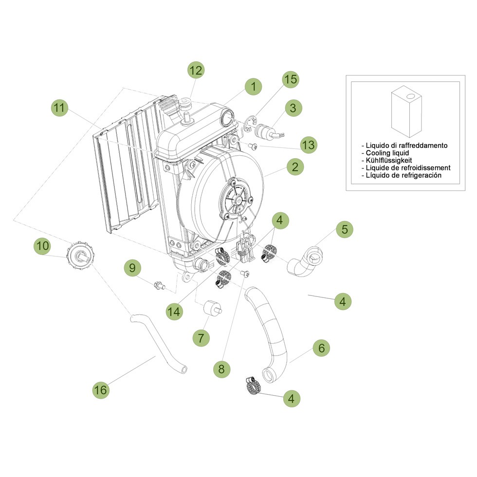 Beta EVO290 09 Kühlsystem