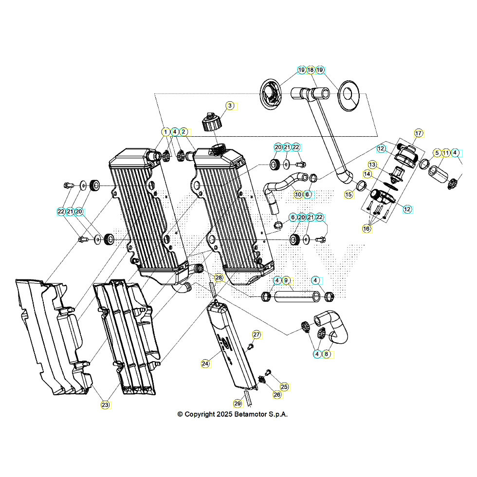 Beta RR250 26 Kühlsystem