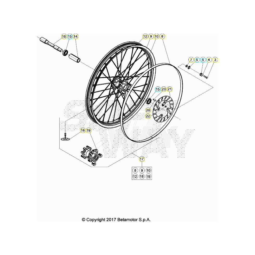 Beta EVO200 Factory 22 Vorderrad