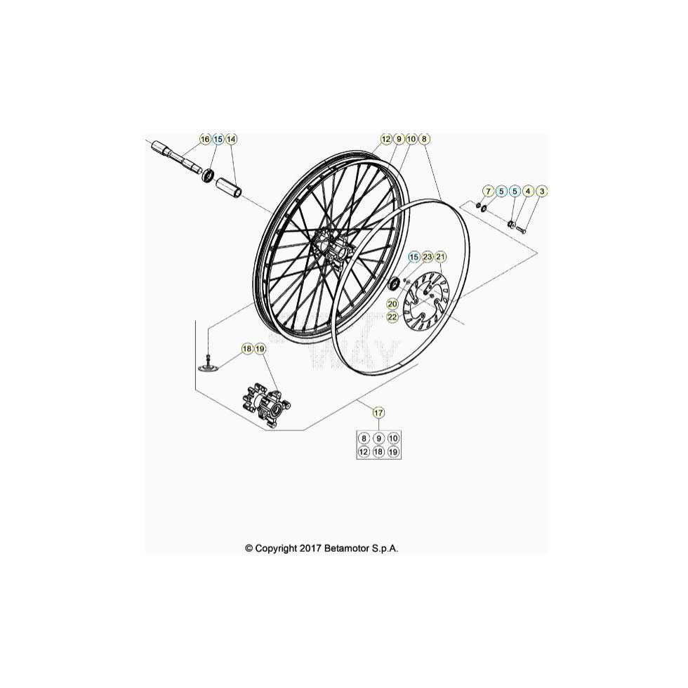 Beta EVO300 2T 25 Vorderrad