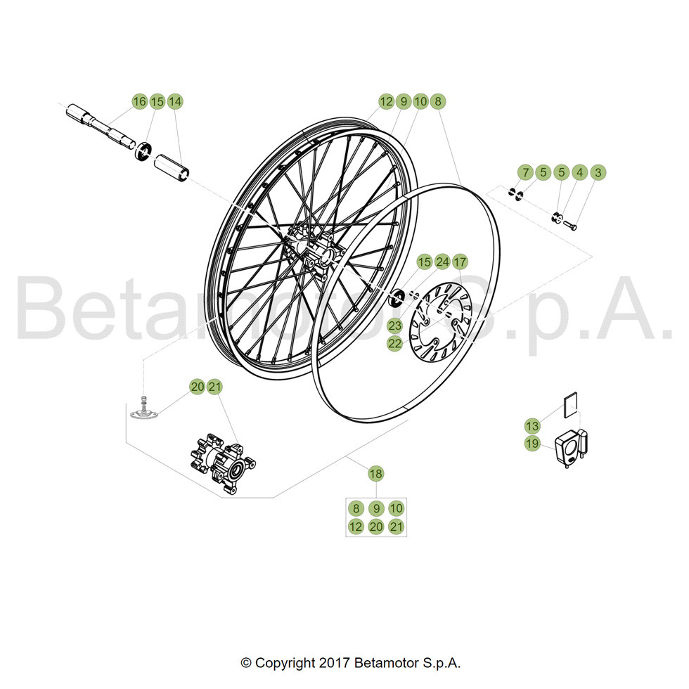 Beta EVO300 4T 19 Vorderrad