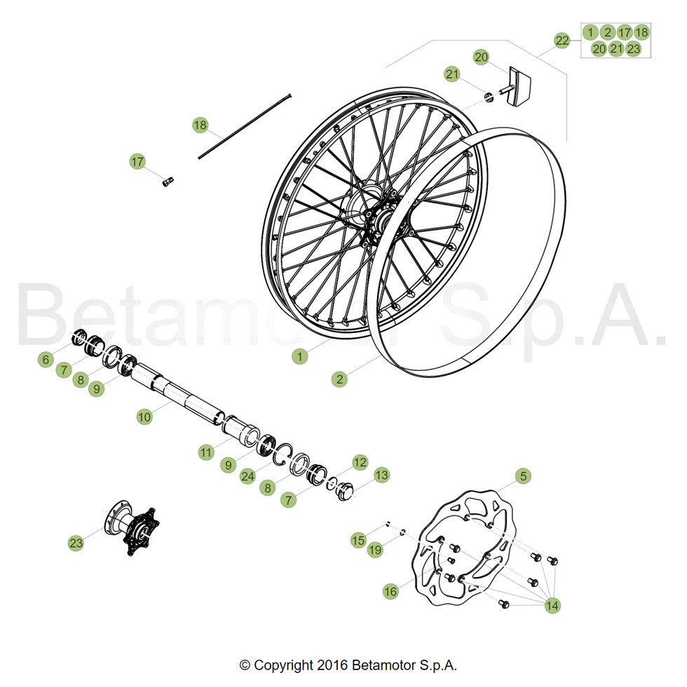 Beta RR125RC 19 Vorderrad
