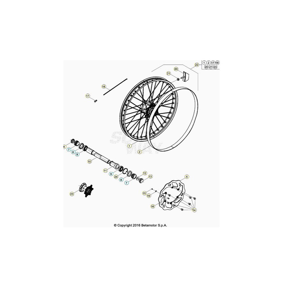 Beta RR430 25 Vorderrad
