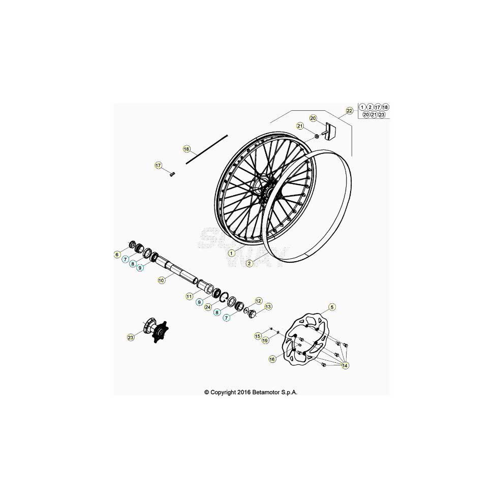 Beta RR480 25 Vorderrad