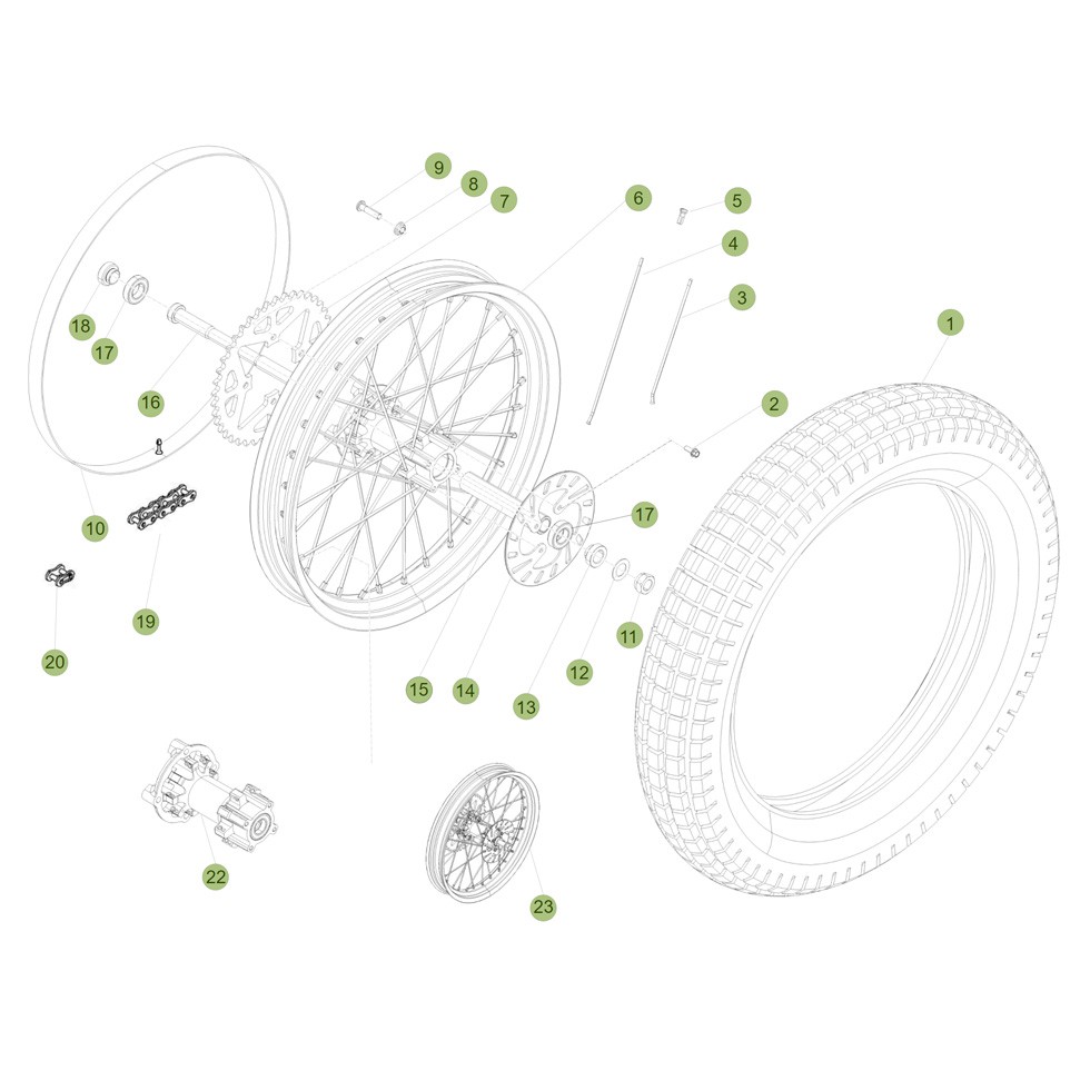 Beta EVO290 09 Hinterrad