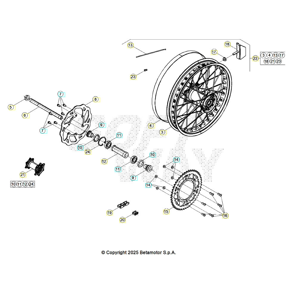 Beta RR250 26 Hinterrad