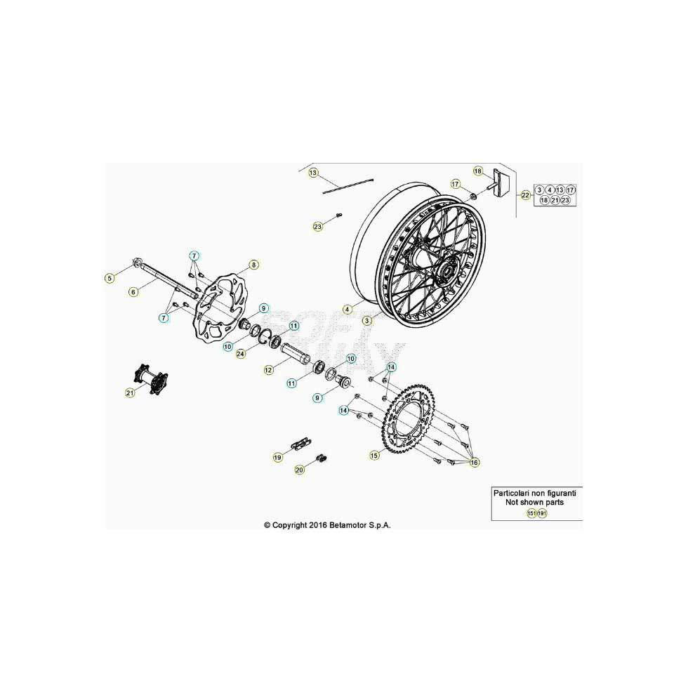 Beta RR390 Racing 25 Hinterrad
