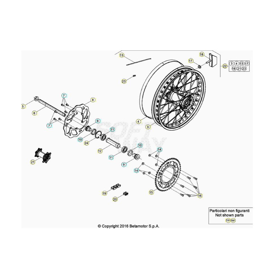 Beta RR430 25 Hinterrad
