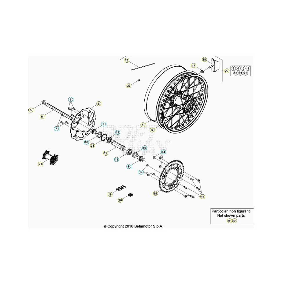 Beta RR430 Racing 25 Hinterrad