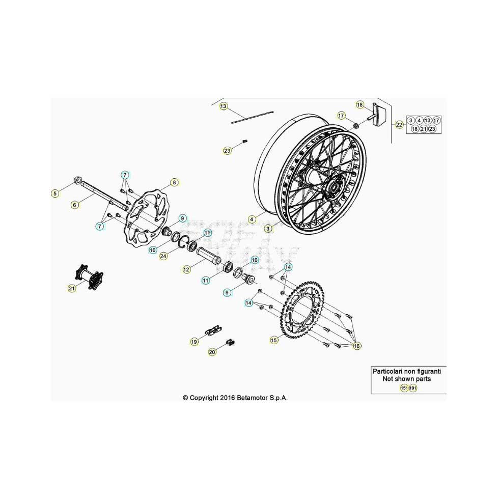 Beta RR480 Racing 25 Hinterrad