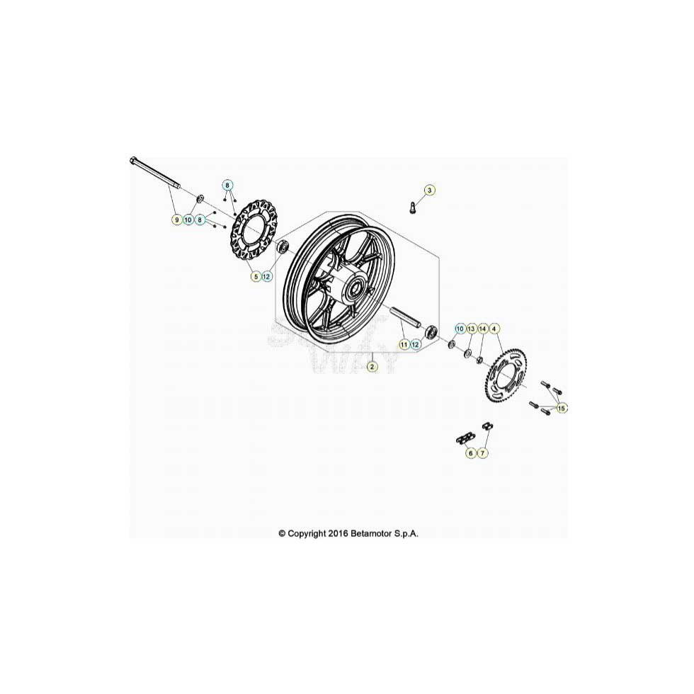 Beta RR50 Sport 24 Hinterrad