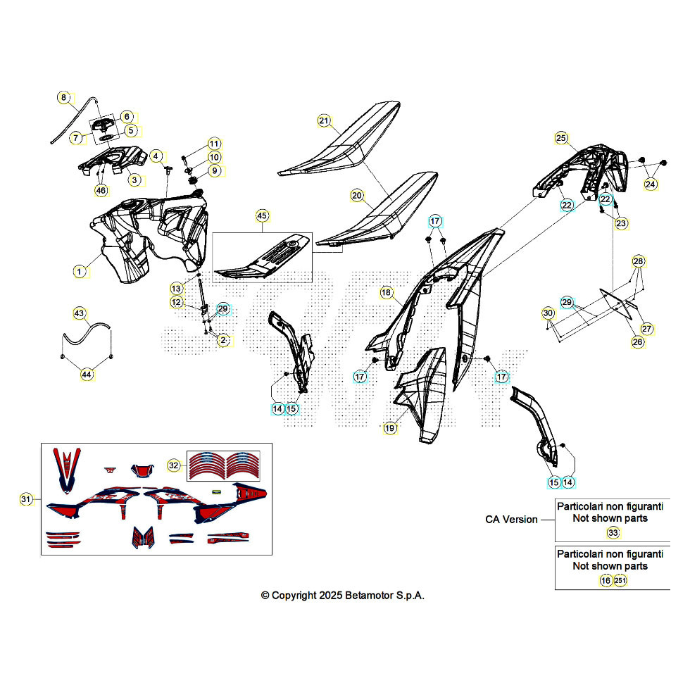 Beta RR250RC 26 Verkleidung/Sitzbank/Tank 1