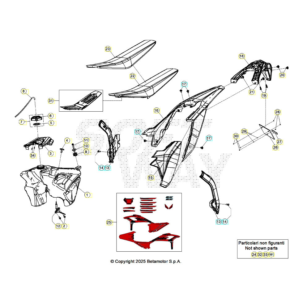 Beta RR390 26 Verkleidung/Sitzbank/Tank 1