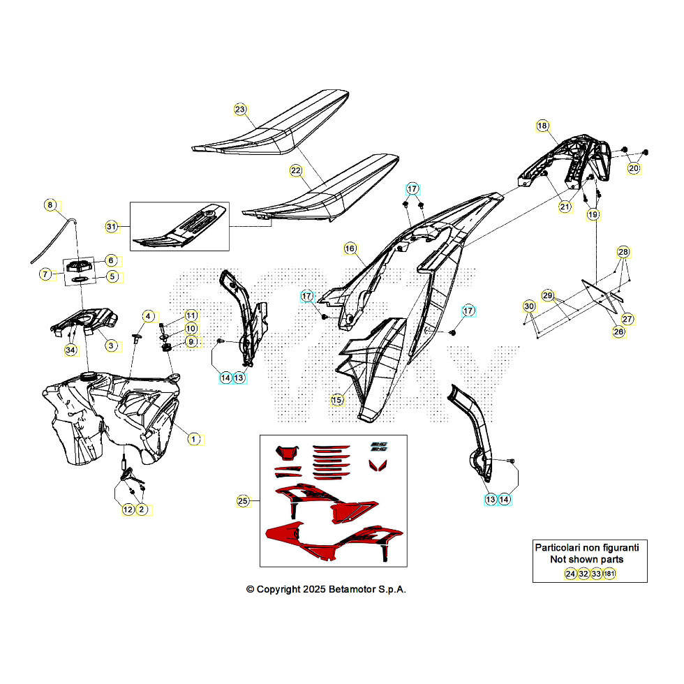 Beta RR430 26 Verkleidung/Sitzbank/Tank 1