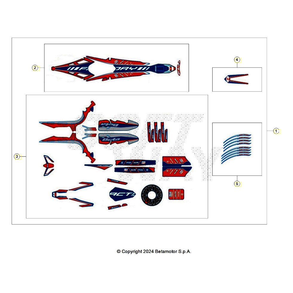 Beta  EVO250 Factory 24 Verkleidung/Sitzbank/Tank 2