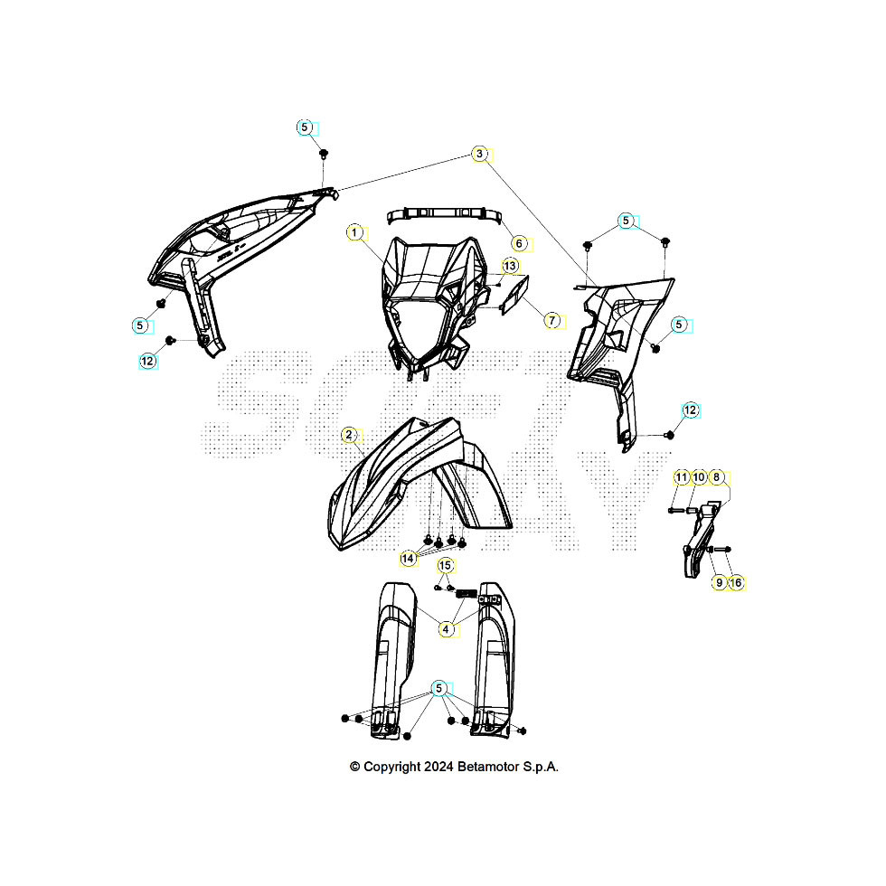 Beta RR480 26 Verkleidung/Sitzbank/Tank 2