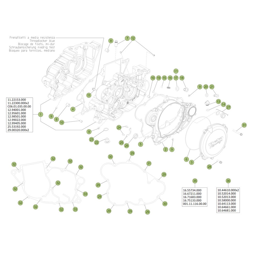Beta EVO250 4T 16 Motorgehäuse