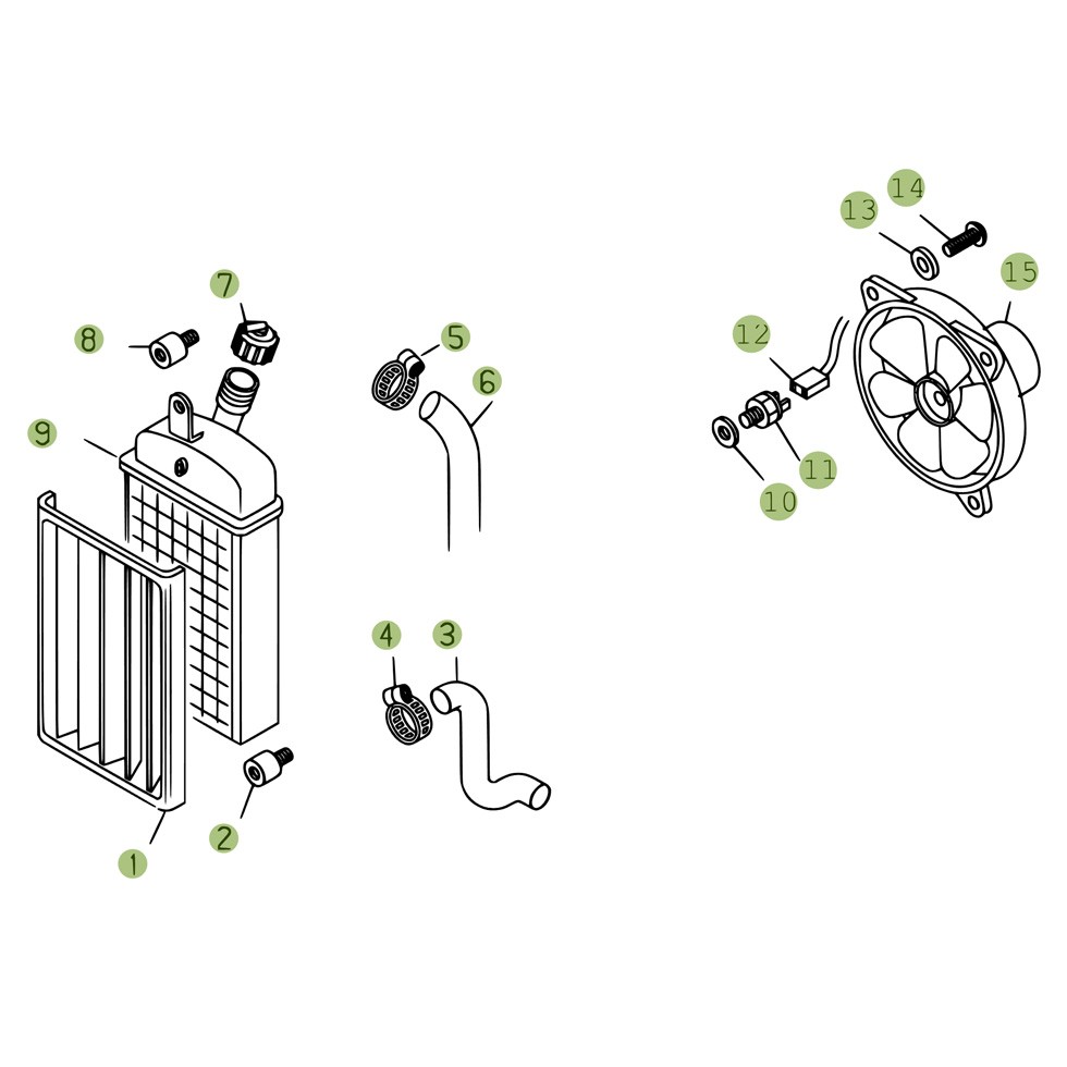 Beta REV3 125 05 Kühlsystem