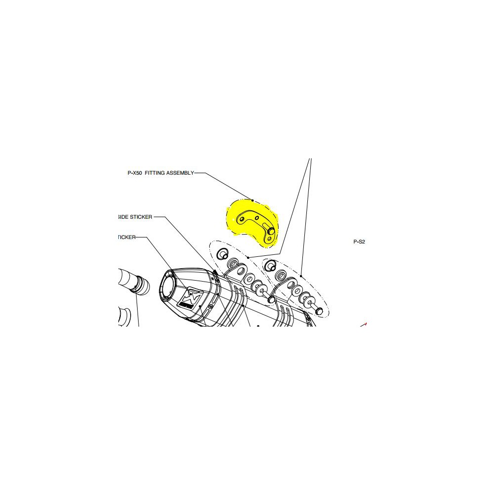 Akrapovic fitting assembly RMZ450 08-14