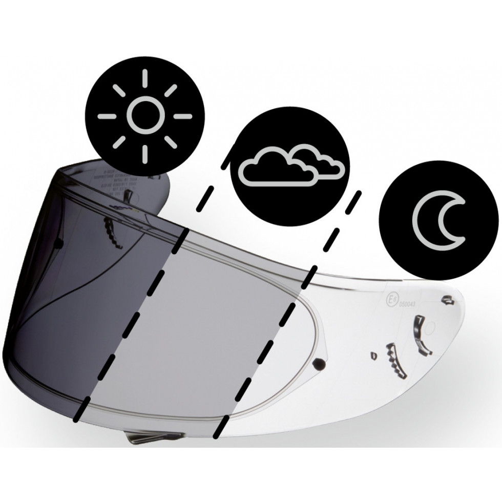 SHOEI Visier NXR CWR-1 Photochromic selbsttönend 