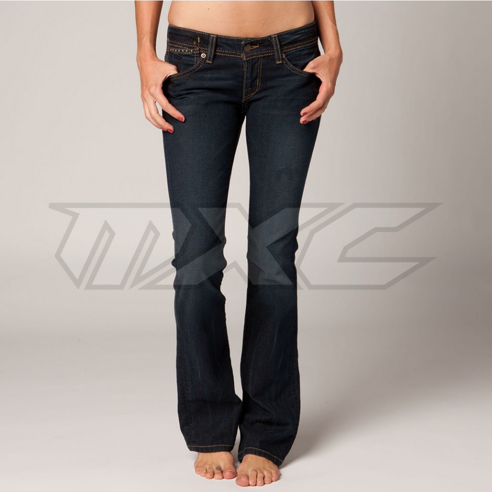 FOX Girls Smokin Bootcut Jean slate blue S