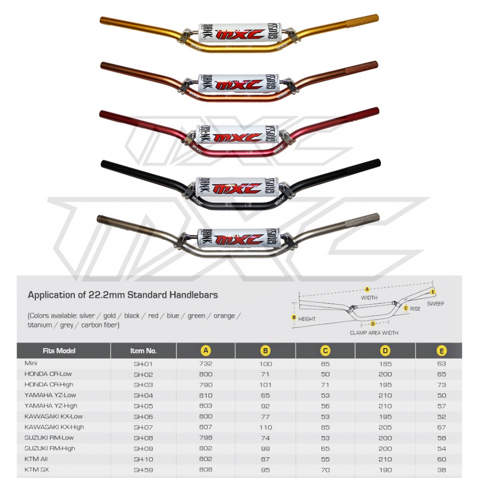 MXC Lenker Standard 22,2mm