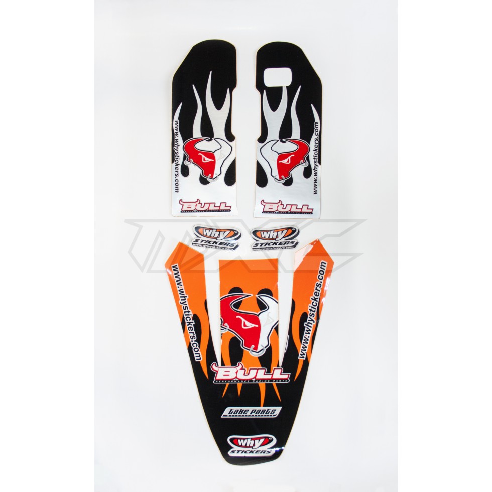 BULL racing Aufkleberkit Gabel + Kotflügel hinten SX125 01-03/SX250 01-03
