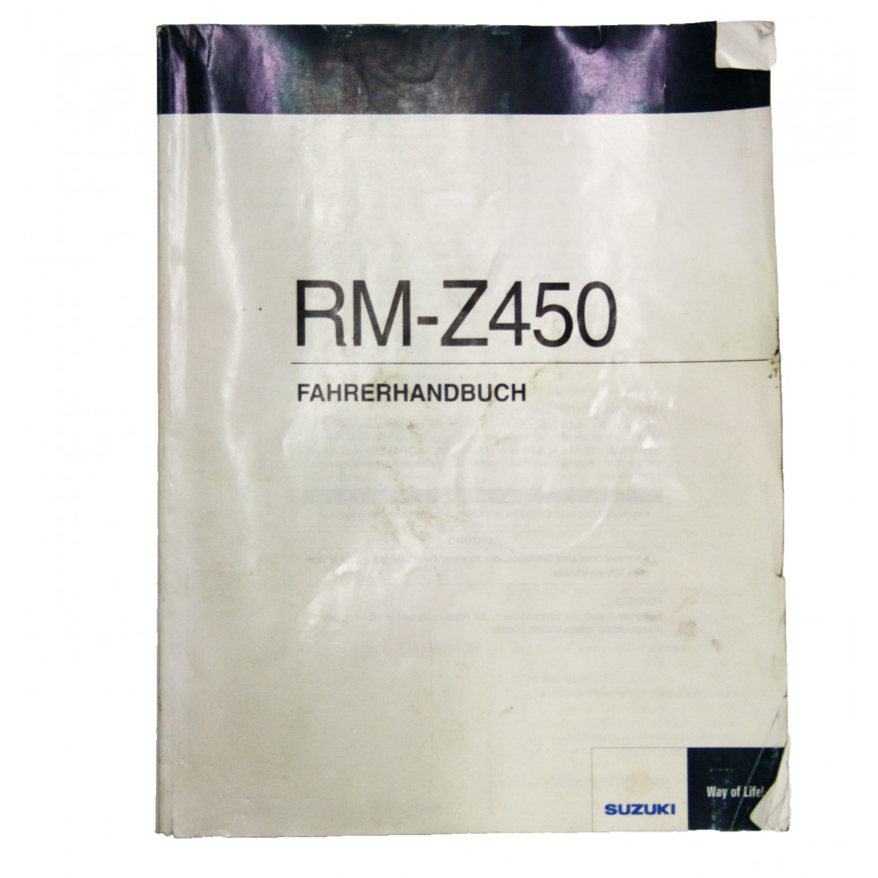 Suzuki RMZ450 2010 Fahrerhandbuch deutsch / gebraucht