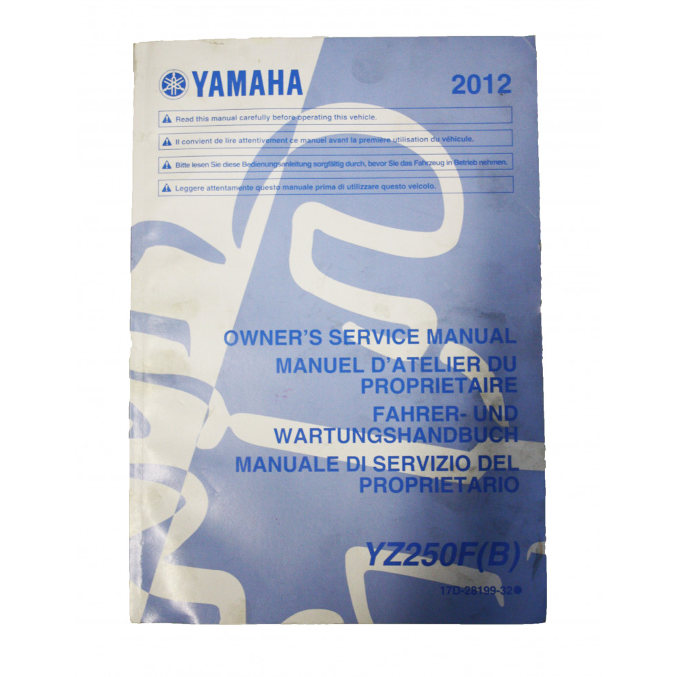 Yamaha YZF250 2012 Bedienungsanleitung deutsch / englisch / italienisch / französisch / gebraucht