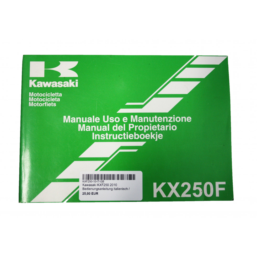 Kawasaki KXF250 2010 Bedienungsanleitung italienisch / niederländisch / französisch / gebraucht